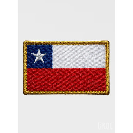 Parche Bandera de Chile Táctico 6x3 cm - Borde Reforzado para Uniforme Sin Velcro 2