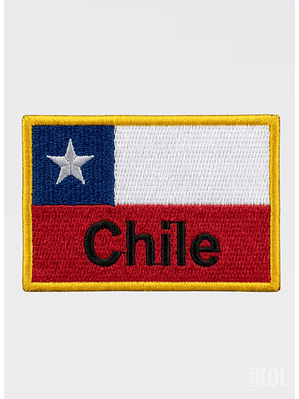 Parche Táctico Bordado Bandera De Chile Y Nombre 8x5cm Termoadhesivo
