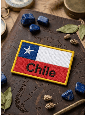 Parche Táctico Bordado Bandera De Chile Y Nombre 8x5cm Termoadhesivo