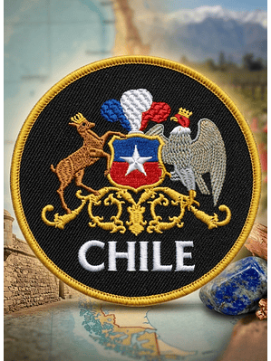 Parche Táctico Escudo De Chile Bordado 8x8 cm Para Coser