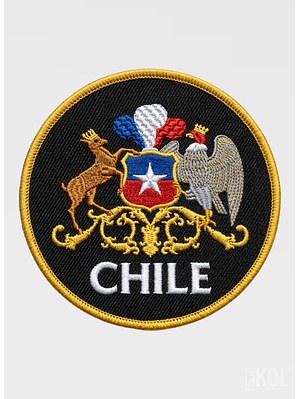 Parche Táctico Escudo De Chile Bordado 8x8 cm Para Coser
