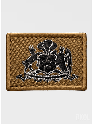 Parche Bordado Táctico Escudo Quepi 8x5 cm - Insignia Uniforme Sin Velcro