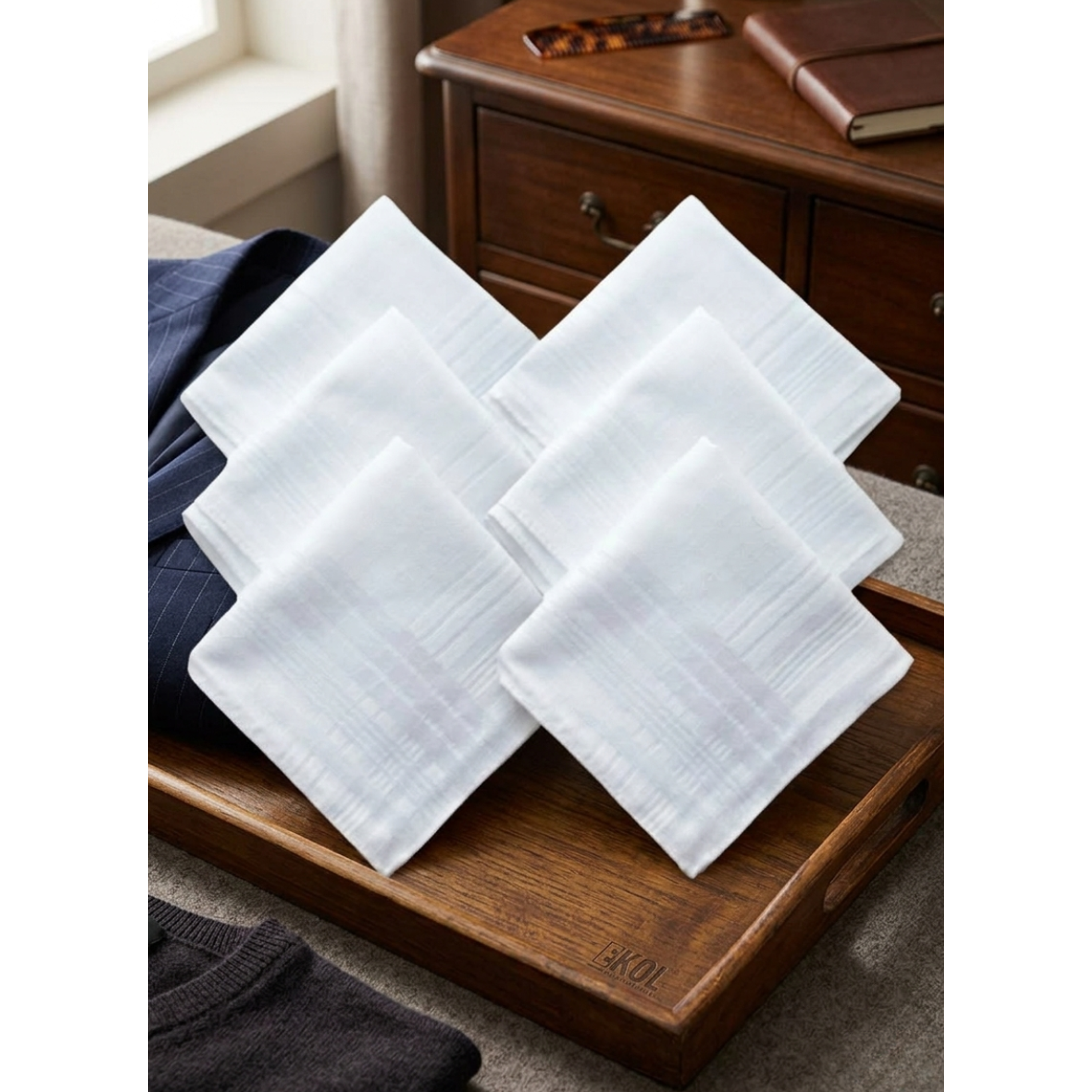 Pack 12 Pañuelos De Hombre 100% Algodón Blanco 1