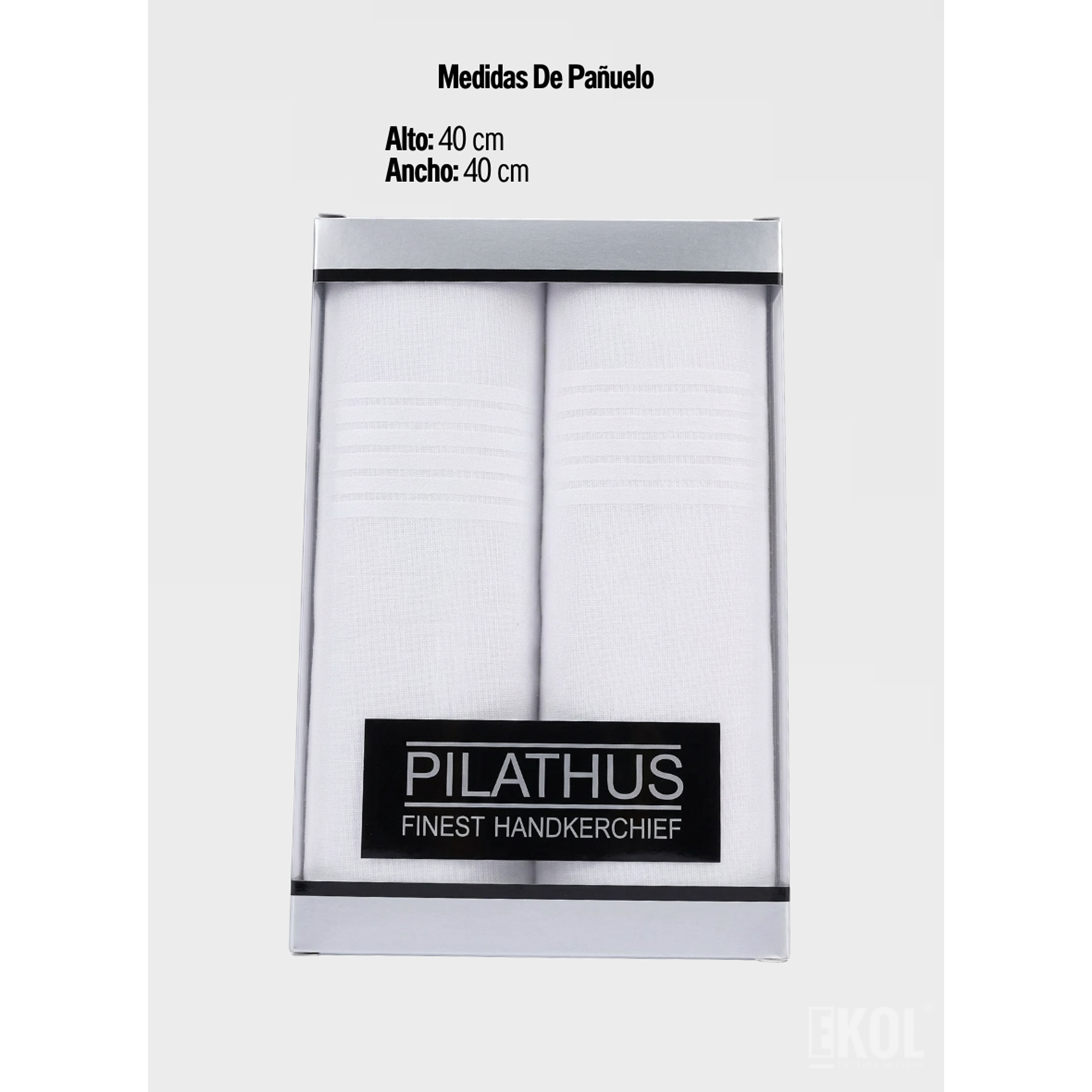 Pack 2 Pañuelos Pilathus 100% Algodón Suave Premium 40x40 cm 7