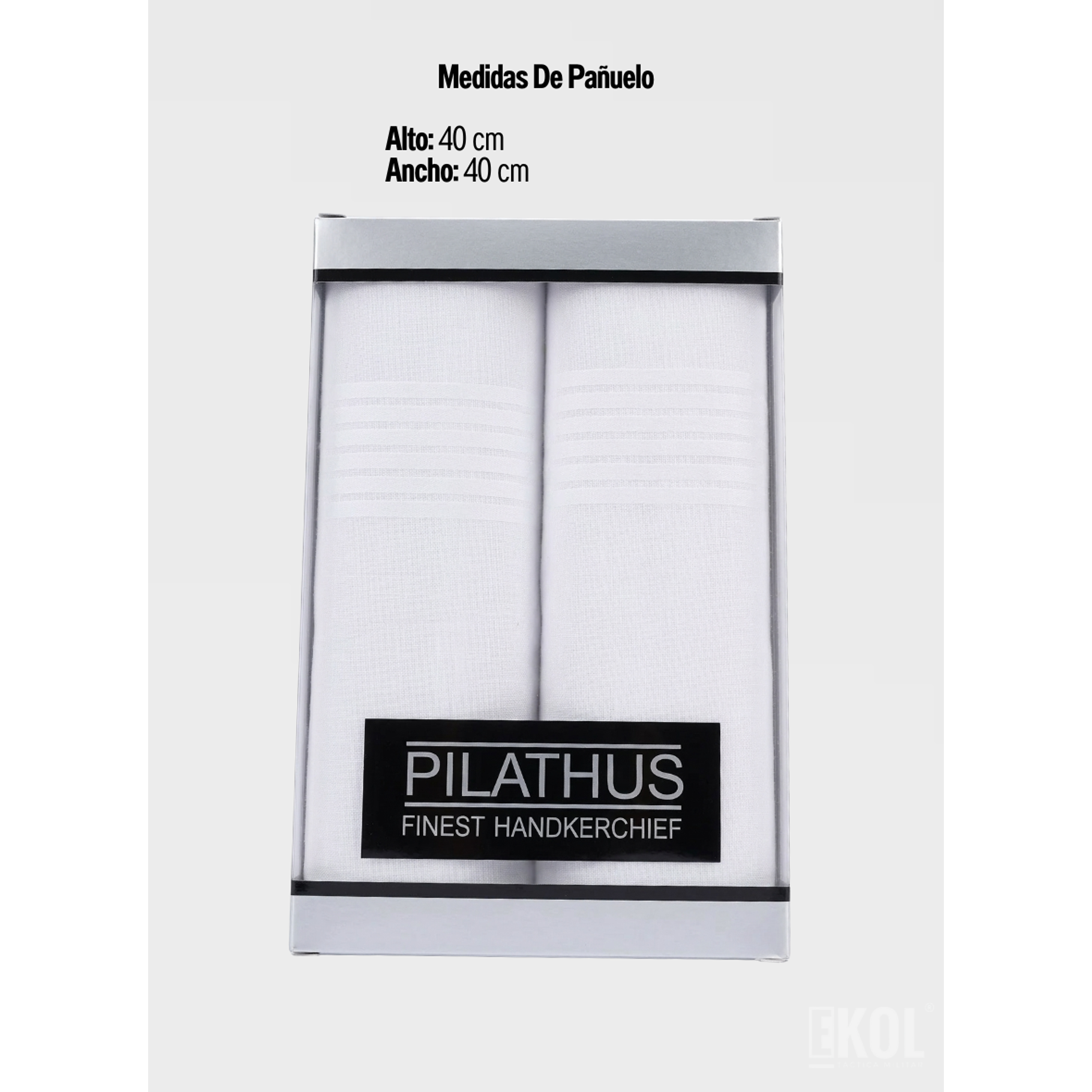 Pack 2 Pañuelos Pilathus 100% Algodón Suave Premium 40x40 cm 7