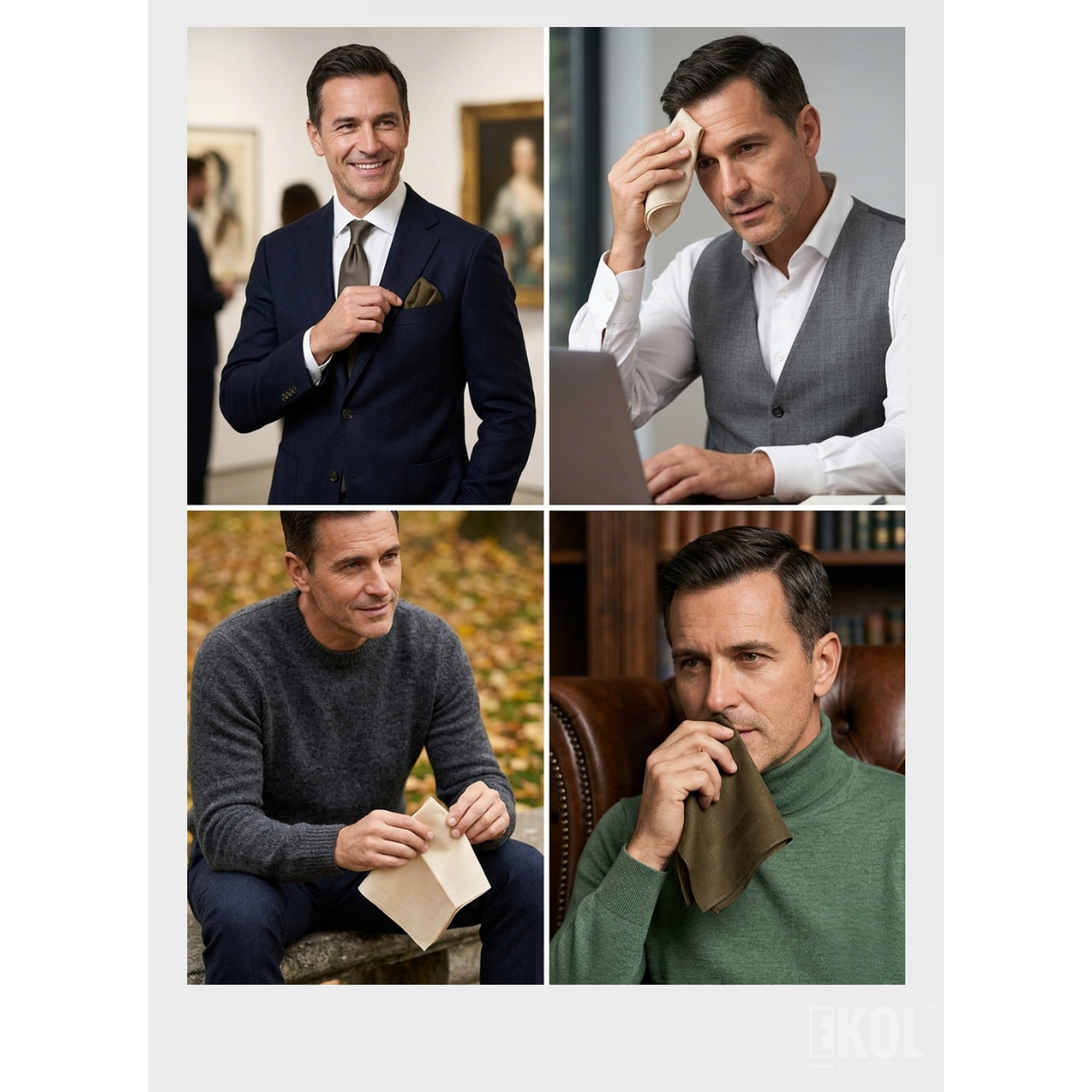 Pack 2 Pañuelos Pilathus 100% Algodón Suave Premium 40x40 cm 4