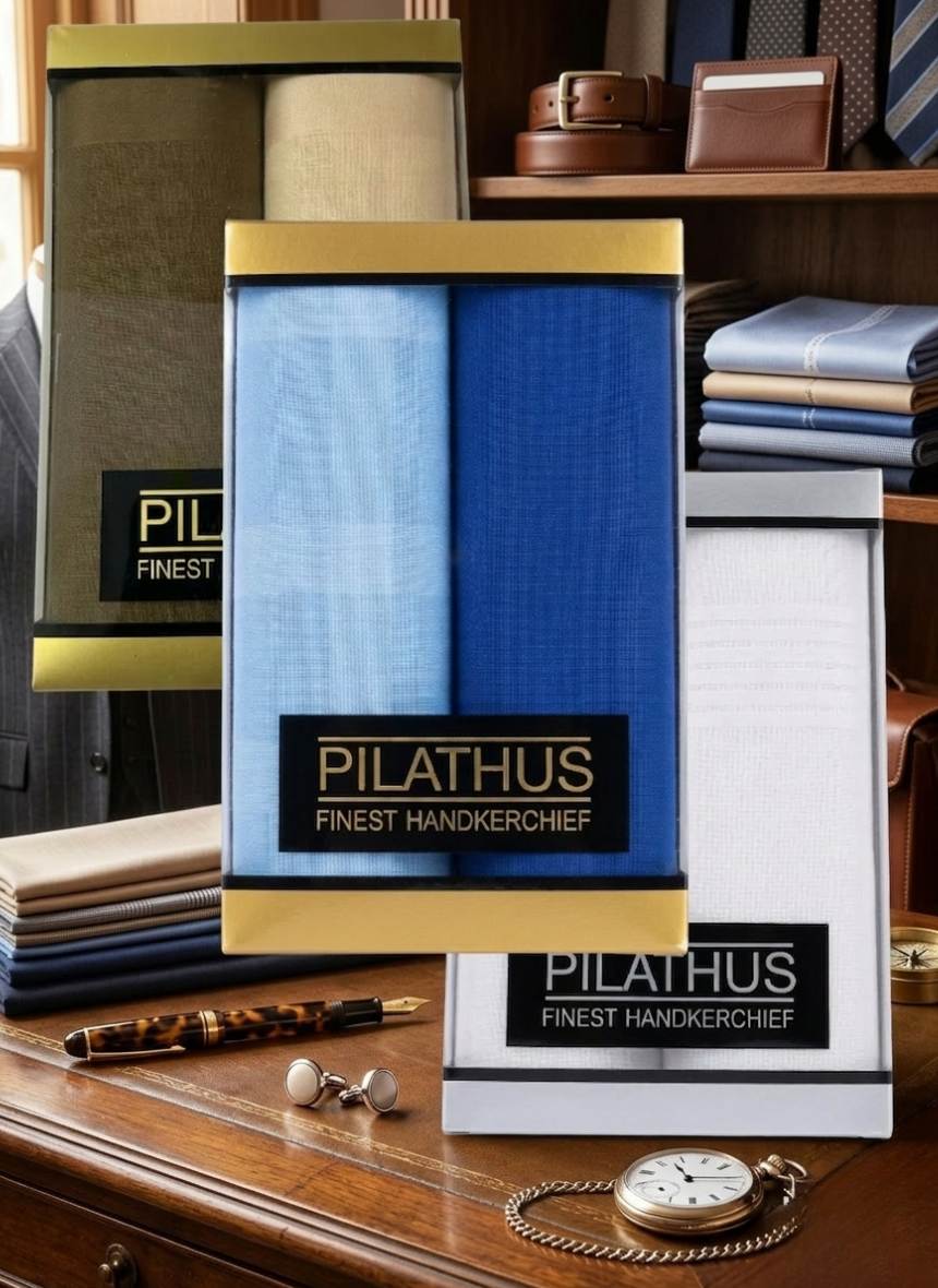 Pack 2 Pañuelos Pilathus 100% Algodón Suave Premium 40x40 cm