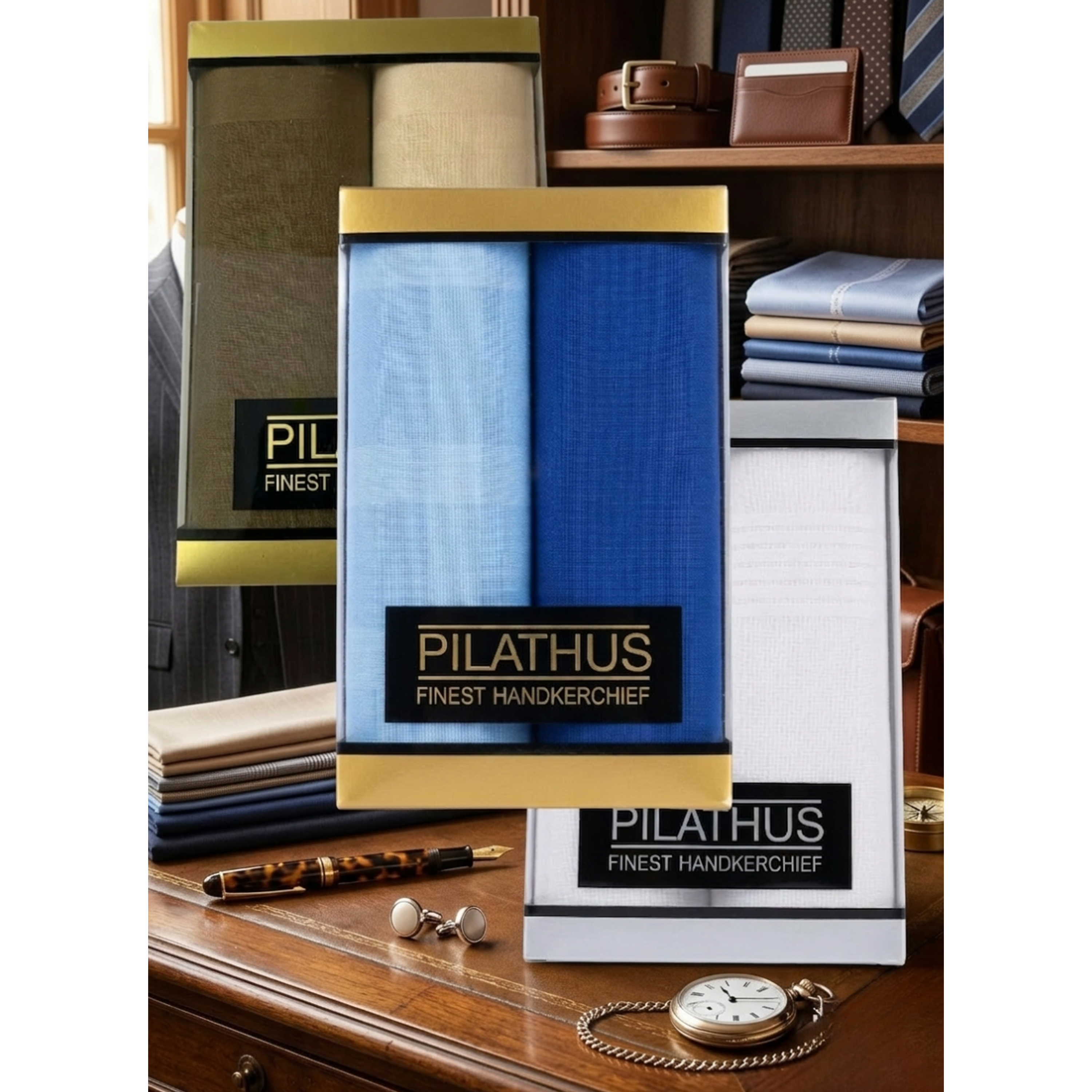 Pack 2 Pañuelos Pilathus 100% Algodón Suave Premium 40x40 cm 1