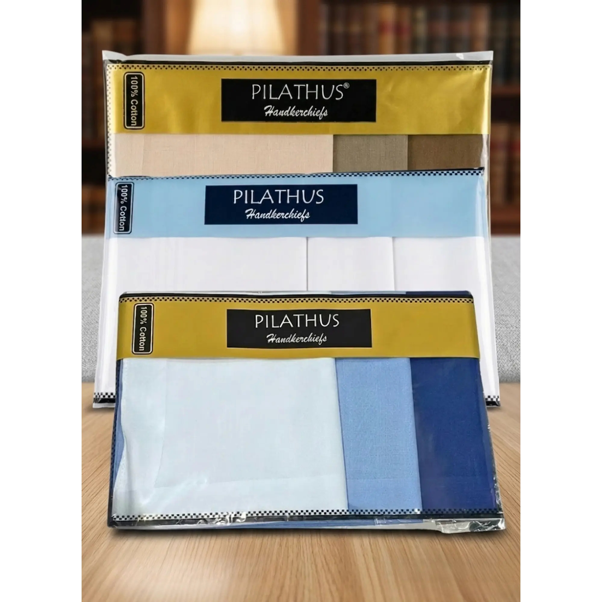 Pack 3 Pañuelos Pilathus 100% Algodón Suave Premium  1