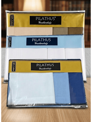 Pack 3 Pañuelos Pilathus 100% Algodón Suave Premium 