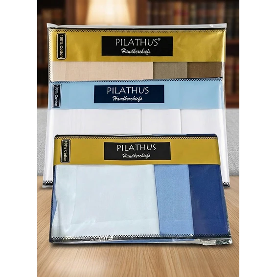 Pack 3 Pañuelos Pilathus 100% Algodón Suave Premium  1