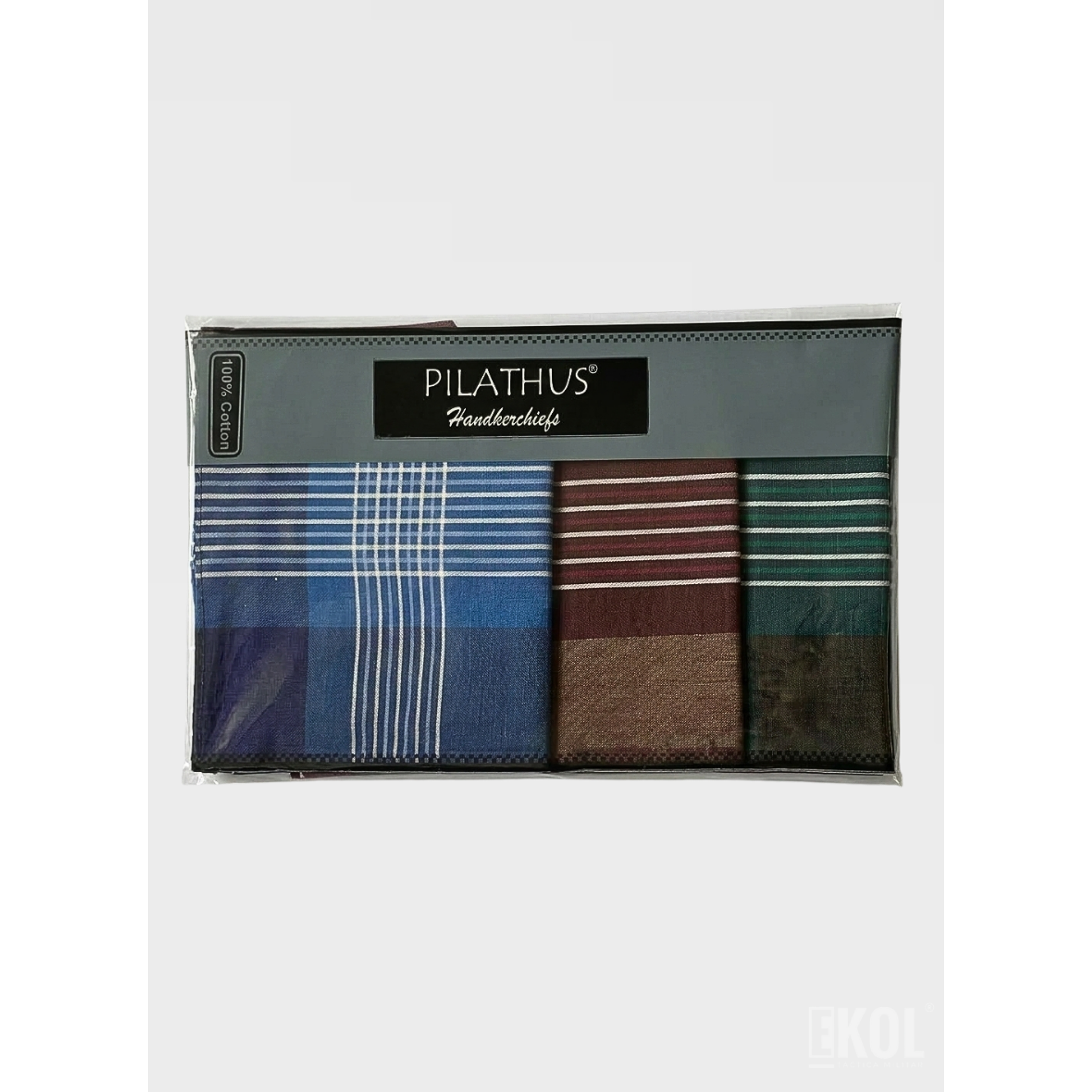 Pack 3 Pañuelos Pilathus 100 % Algodón 38x36 cm - Estampado De Líneas 2