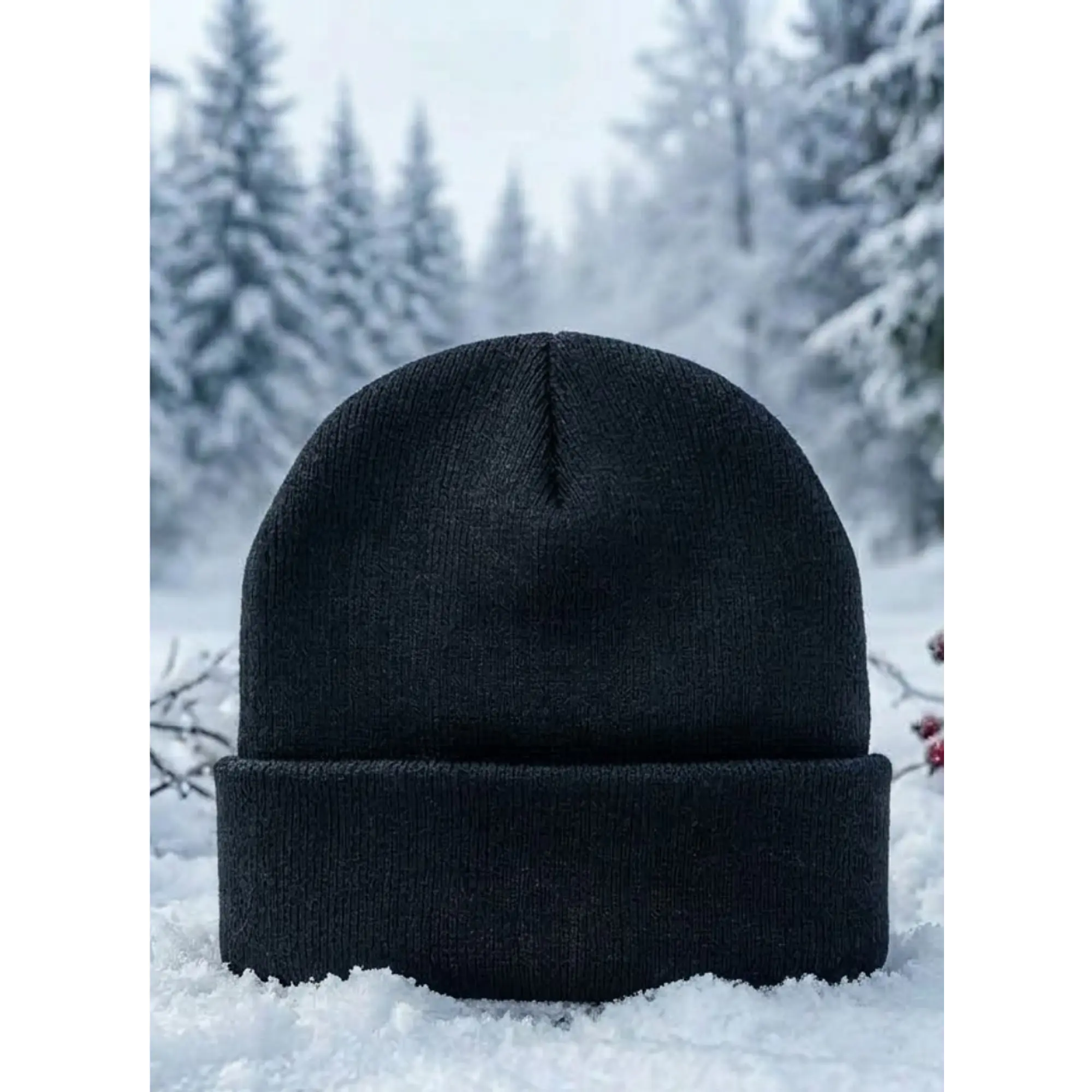 Gorro Beanie Lana Doblez Forro Polar 1