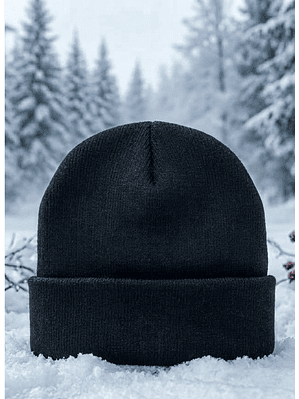 Gorro Beanie Lana Doblez Forro Polar