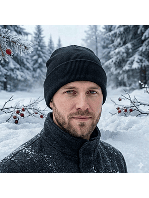 Gorro Beanie Lana Doblez Forro Polar