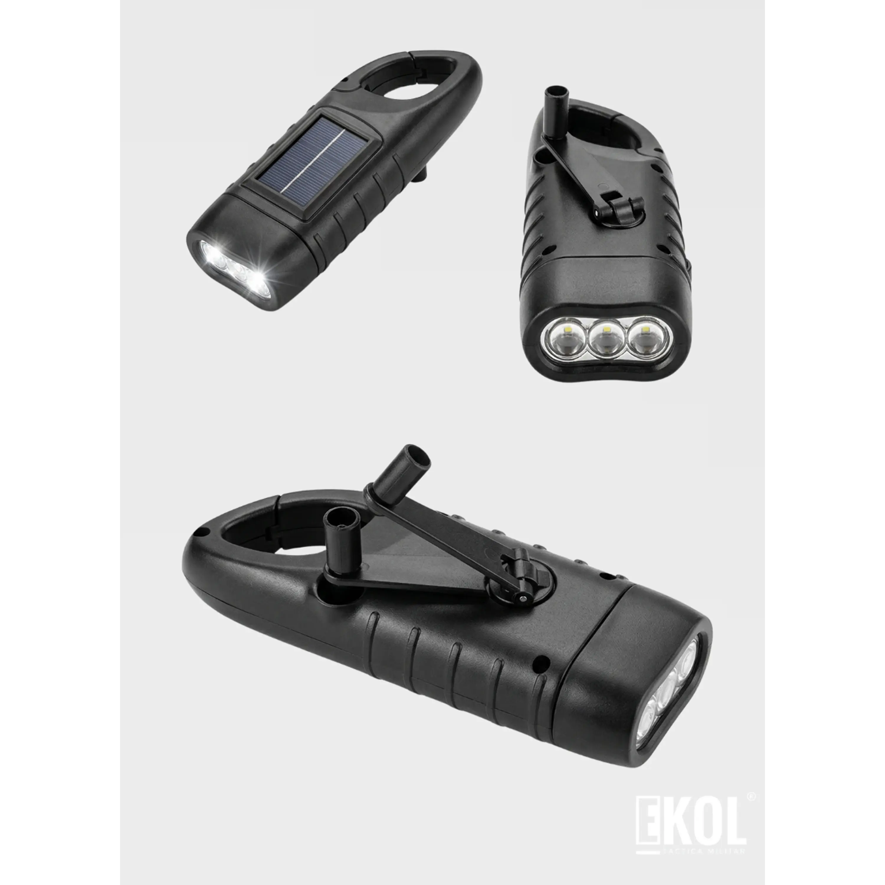 Lampara Linterna Solar Portátil Manivela Manual Camping 3