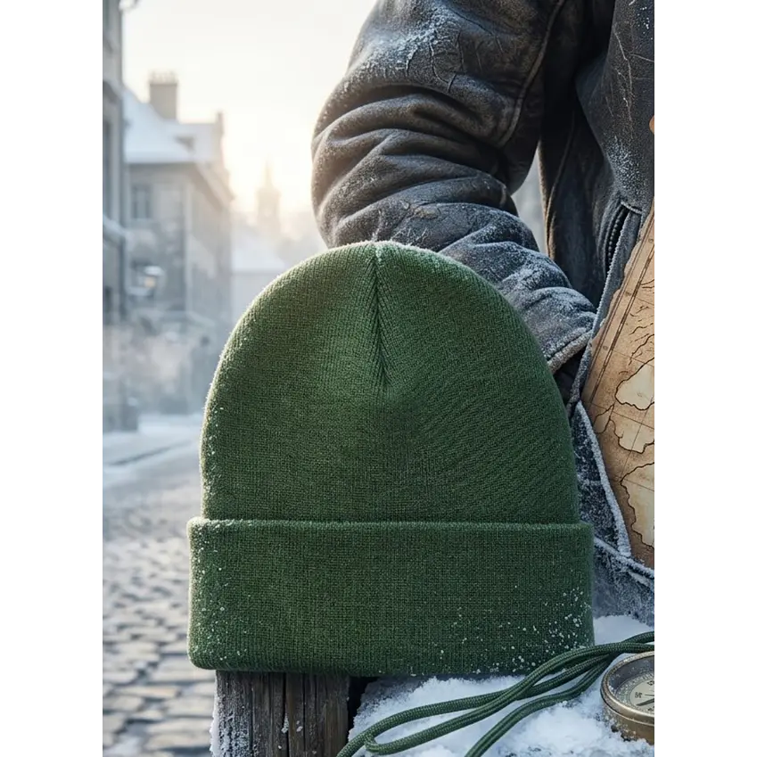 Gorro Beanie Lana Doblez  1