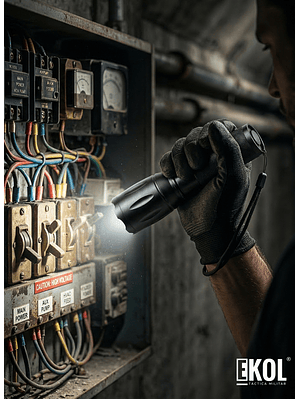 Linterna Tactica Recargable Luz Led + Caja Accesorios 