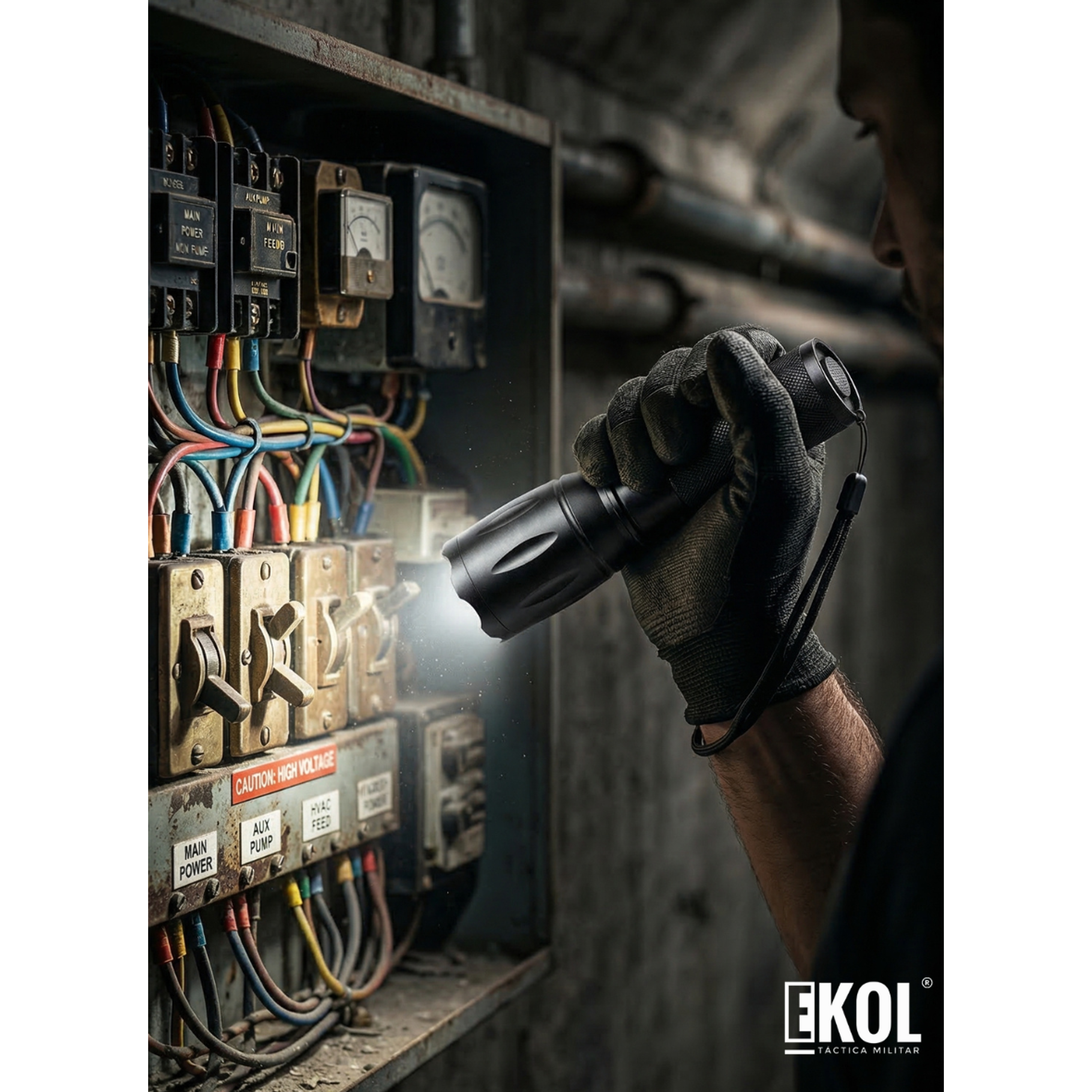 Linterna Tactica Recargable Luz Led + Caja Accesorios  1