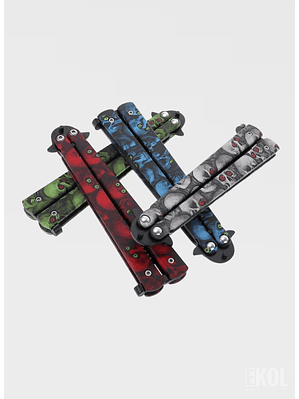 Navaja Mariposa de Entrenamiento – Balisong de Práctica Sin Filo (Colores Surtidos)