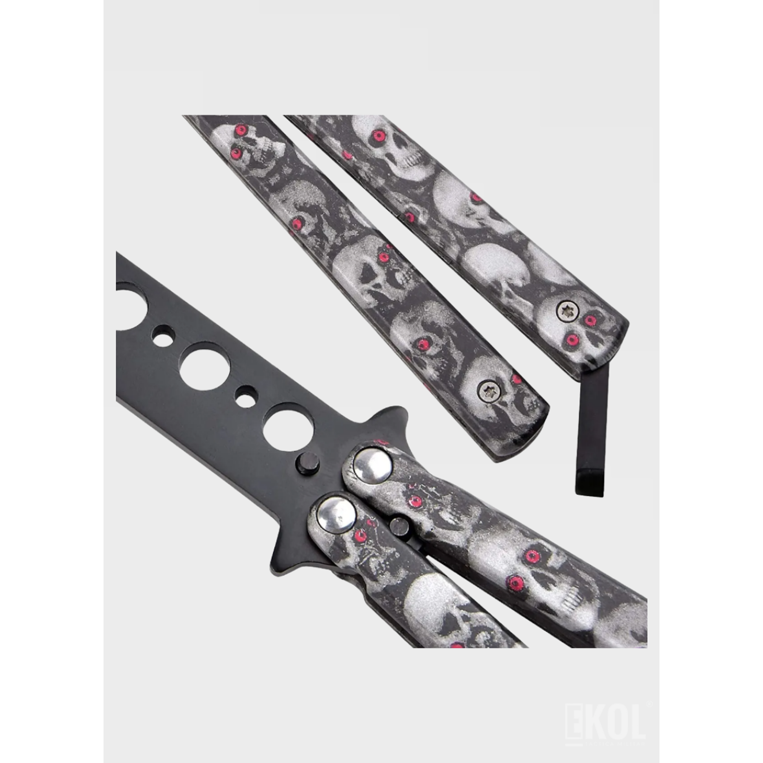 Navaja Mariposa de Entrenamiento – Balisong de Práctica Sin Filo (Colores Surtidos) 4