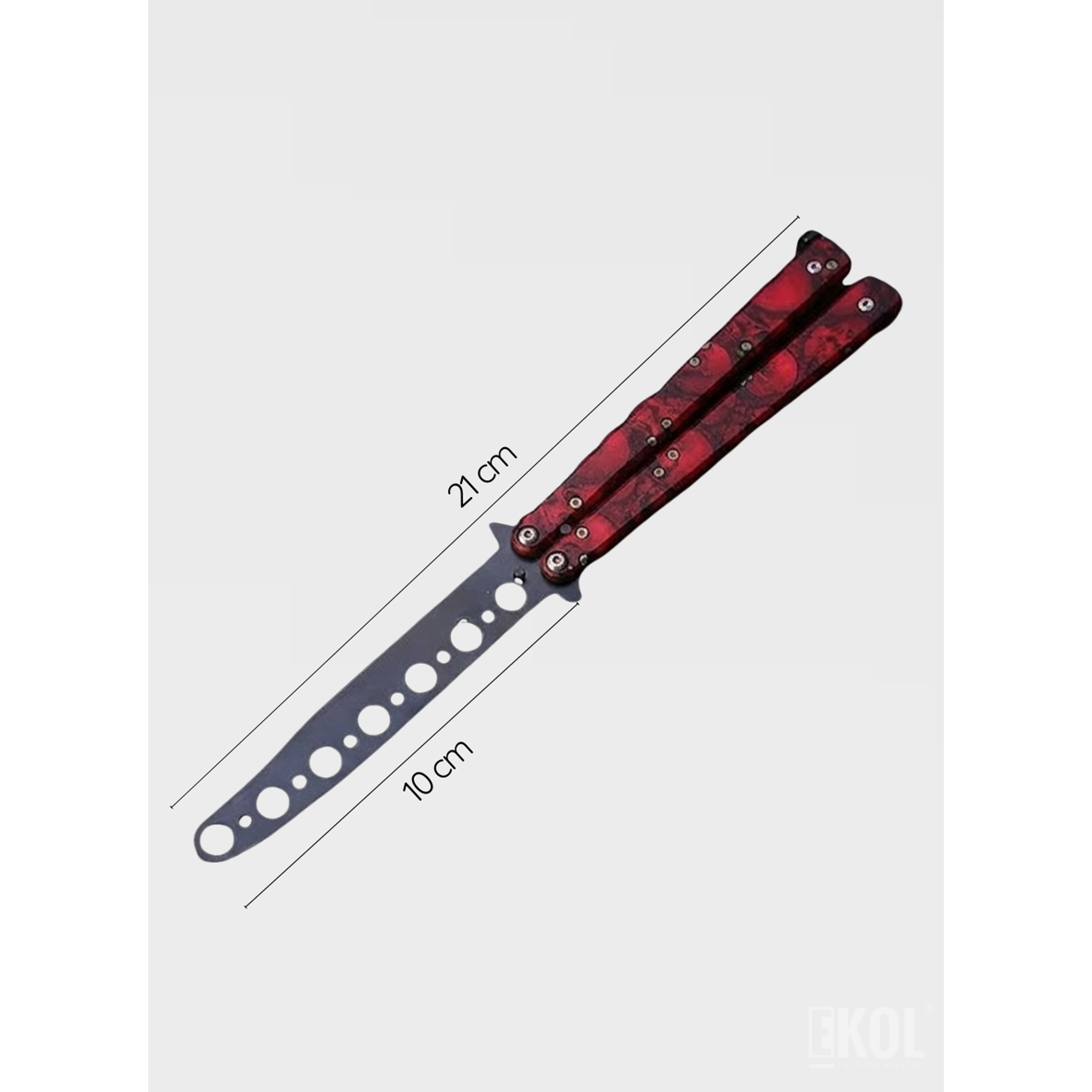 Navaja Mariposa de Entrenamiento – Balisong de Práctica Sin Filo (Colores Surtidos) 6