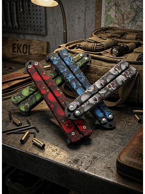 Navaja Mariposa de Entrenamiento – Balisong de Práctica Sin Filo (Colores Surtidos)