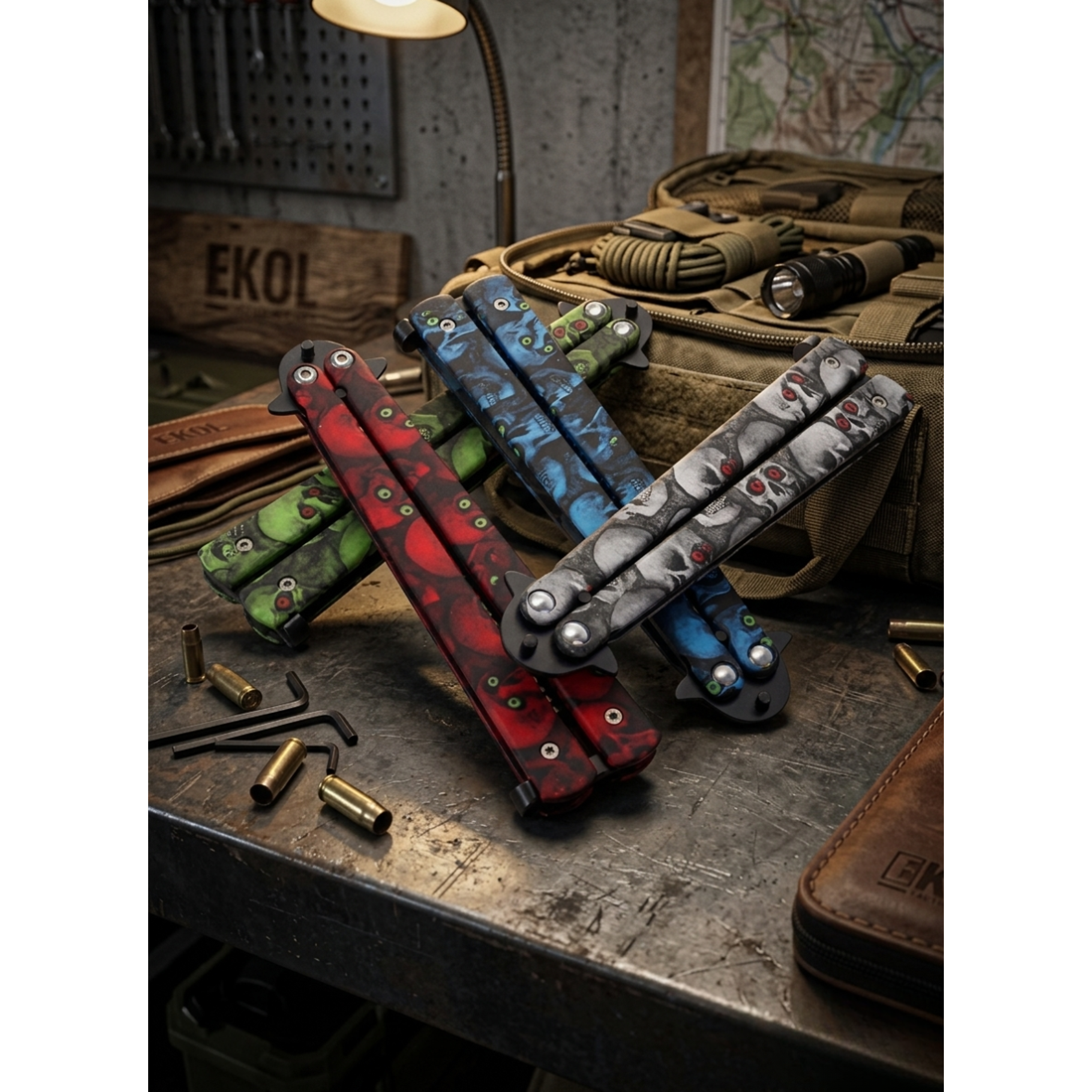 Navaja Mariposa de Entrenamiento – Balisong de Práctica Sin Filo (Colores Surtidos) 1