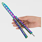 Cuchillo Mariposa de Práctica 100% Seguro - Balisong Sin Filo para Trucos y Flips (Tornasol) - Miniatura 6