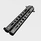 Navaja Mariposa de Entrenamiento – Balisong Negra 21cm (Sin Filo) - Miniatura 4