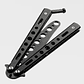 Navaja Mariposa de Entrenamiento – Balisong Negra 21cm (Sin Filo) - Miniatura 6