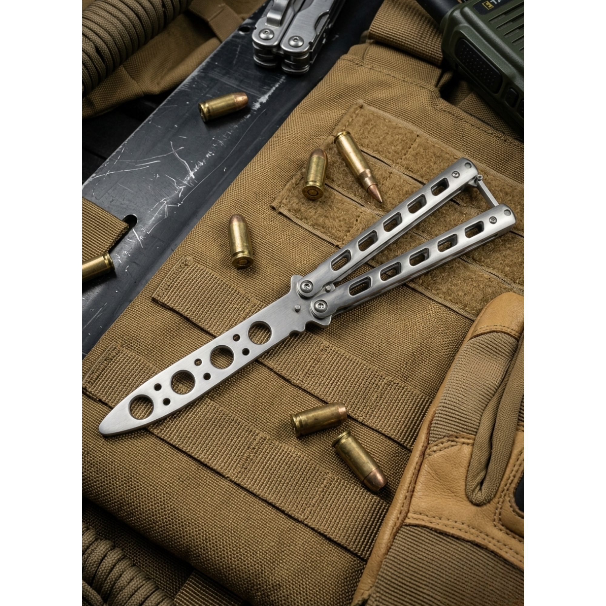 Cuchillo Mariposa Balisong Entrenamiento 31cm - Diseño Americano Premium 1