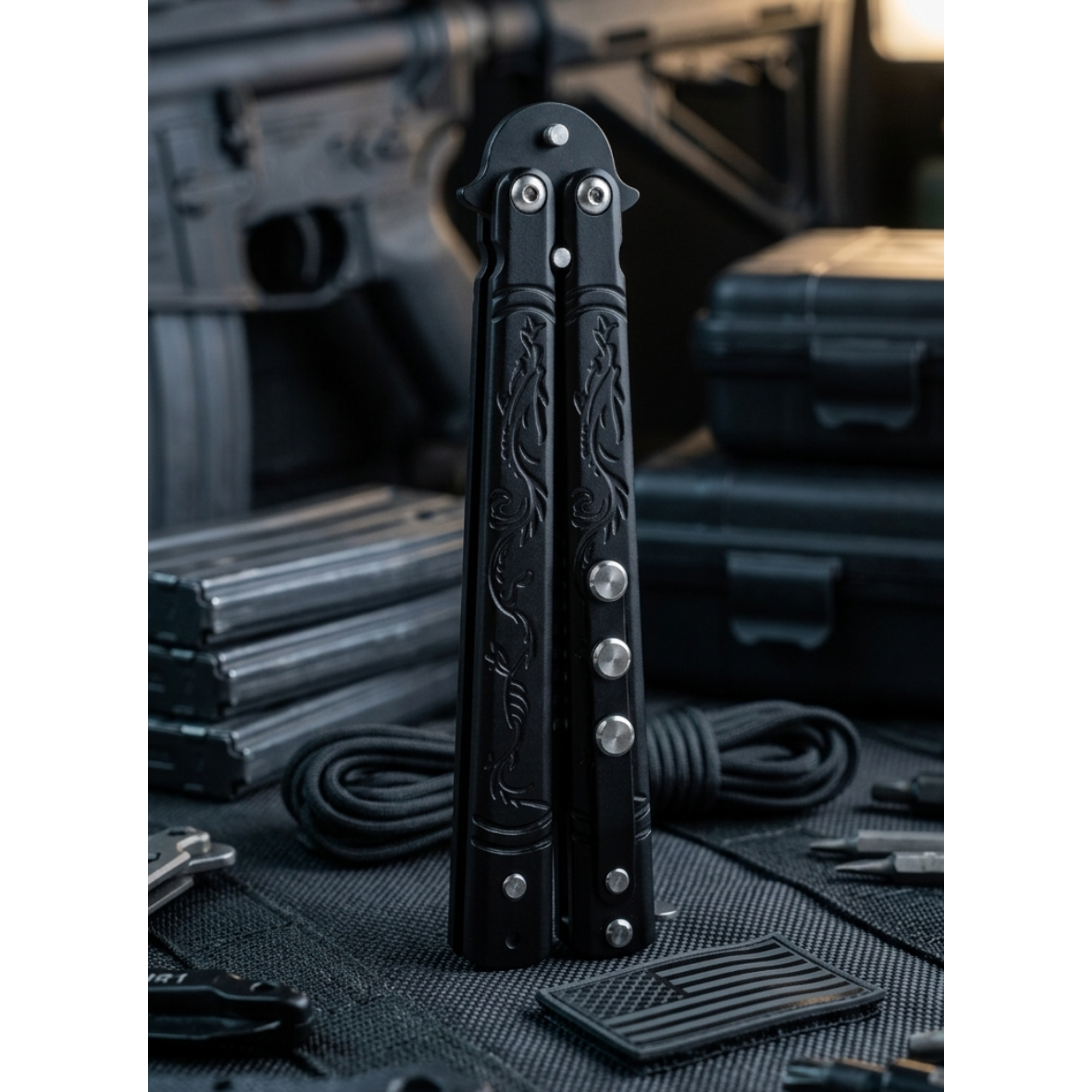 Cuchillo Mariposa De Entrenamiento Kunai Peine Sin Filo Pro 1