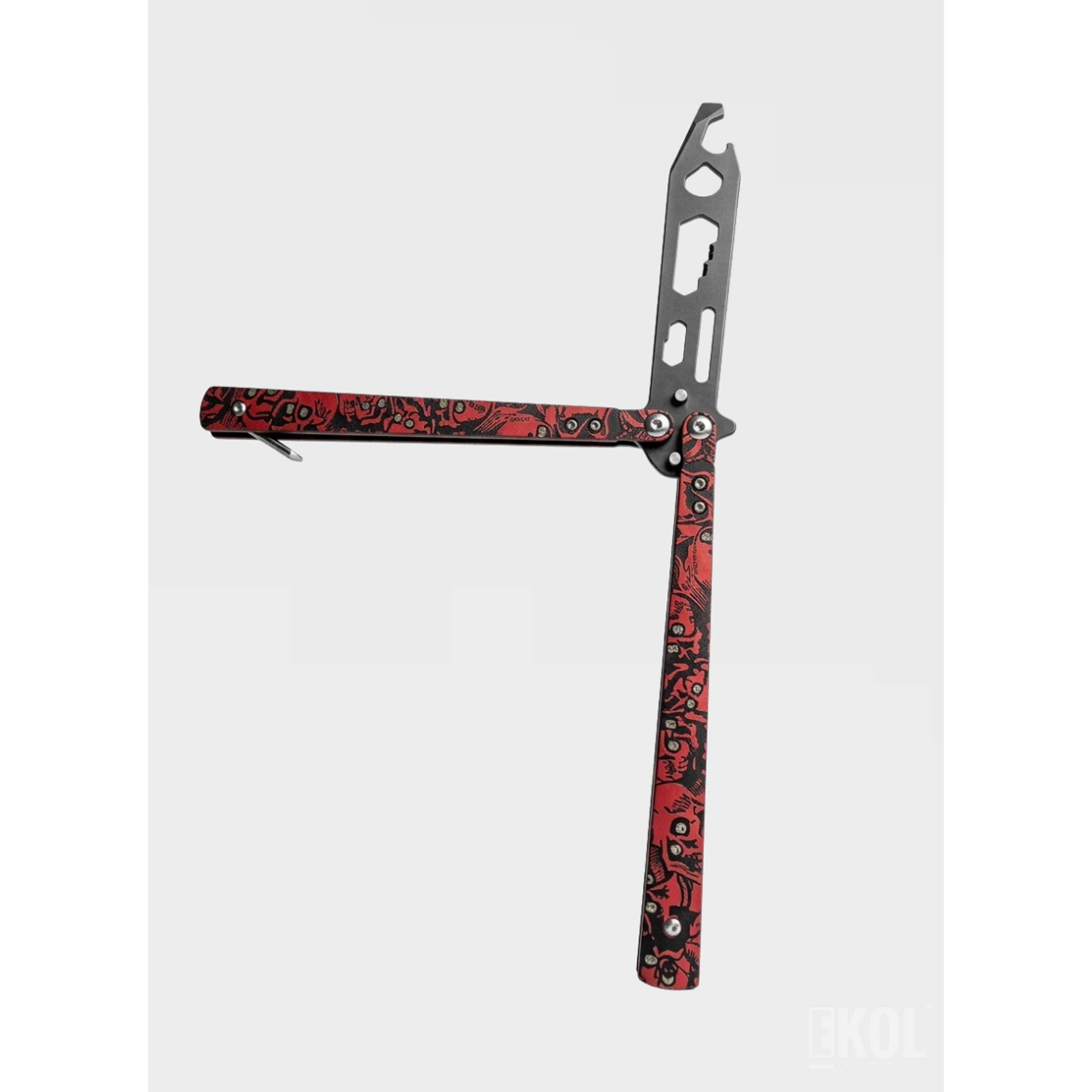 Navaja Mariposa de Entrenamiento 21cm - Multiherramienta Sin Filo 2