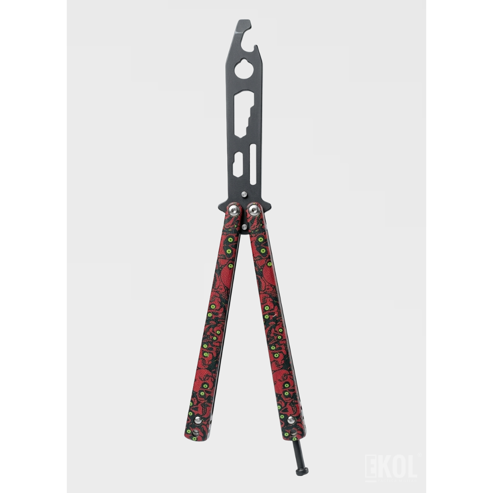 Navaja Mariposa de Entrenamiento 21cm - Multiherramienta Sin Filo 4