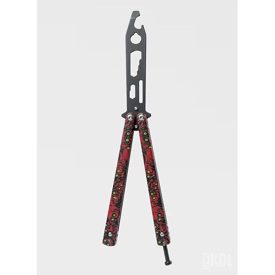 Navaja Mariposa de Entrenamiento 21cm - Multiherramienta Sin Filo 4