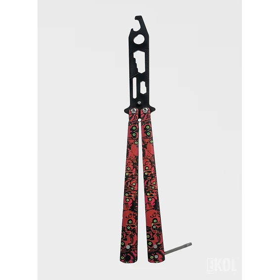 Navaja Mariposa de Entrenamiento 21cm - Multiherramienta Sin Filo 5