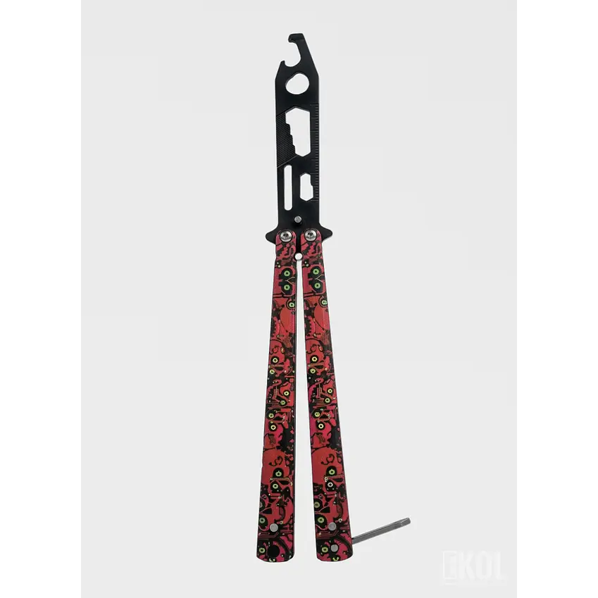 Navaja Mariposa de Entrenamiento 21cm - Multiherramienta Sin Filo 5