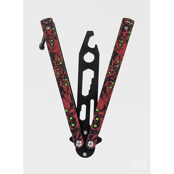Navaja Mariposa de Entrenamiento 21cm - Multiherramienta Sin Filo 6