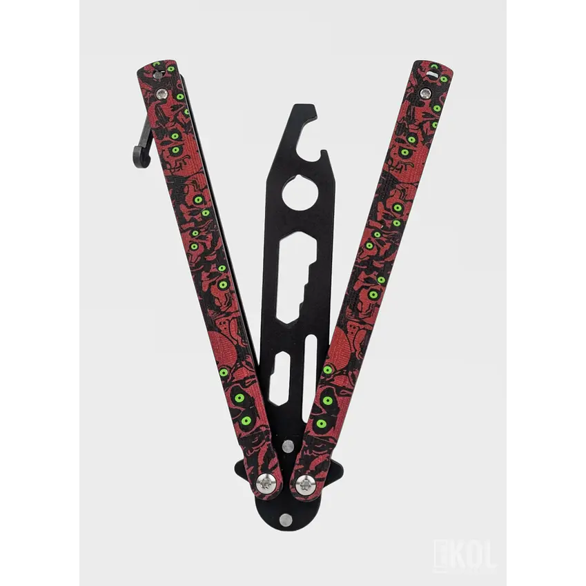 Navaja Mariposa de Entrenamiento 21cm - Multiherramienta Sin Filo 6