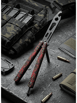 Navaja Mariposa de Entrenamiento 21cm - Multiherramienta Sin Filo