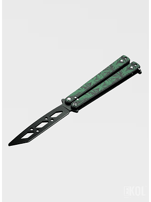 Navaja Mariposa Entrenamiento Balisong Práctica Sin Filo 21cm