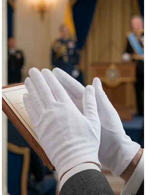 Guantes Blancos Formal Liso Ceremonial 