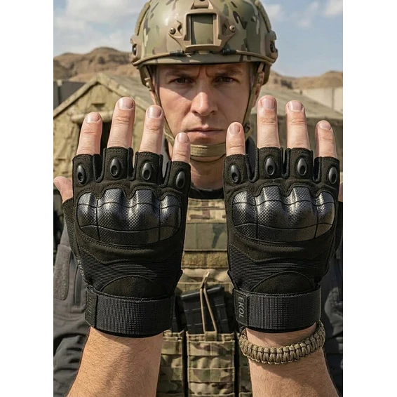 Guantes Corto Táctico Militar Moto Bicicleta Airsoft  2