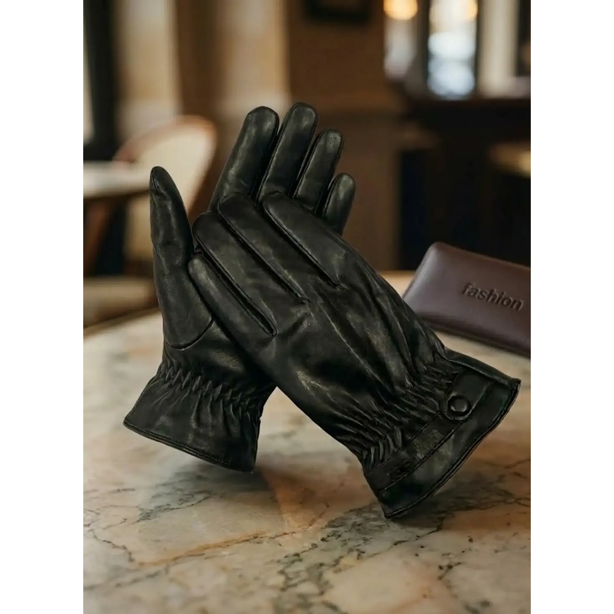 Guantes Mujer Cuero Invierno elegantes 2