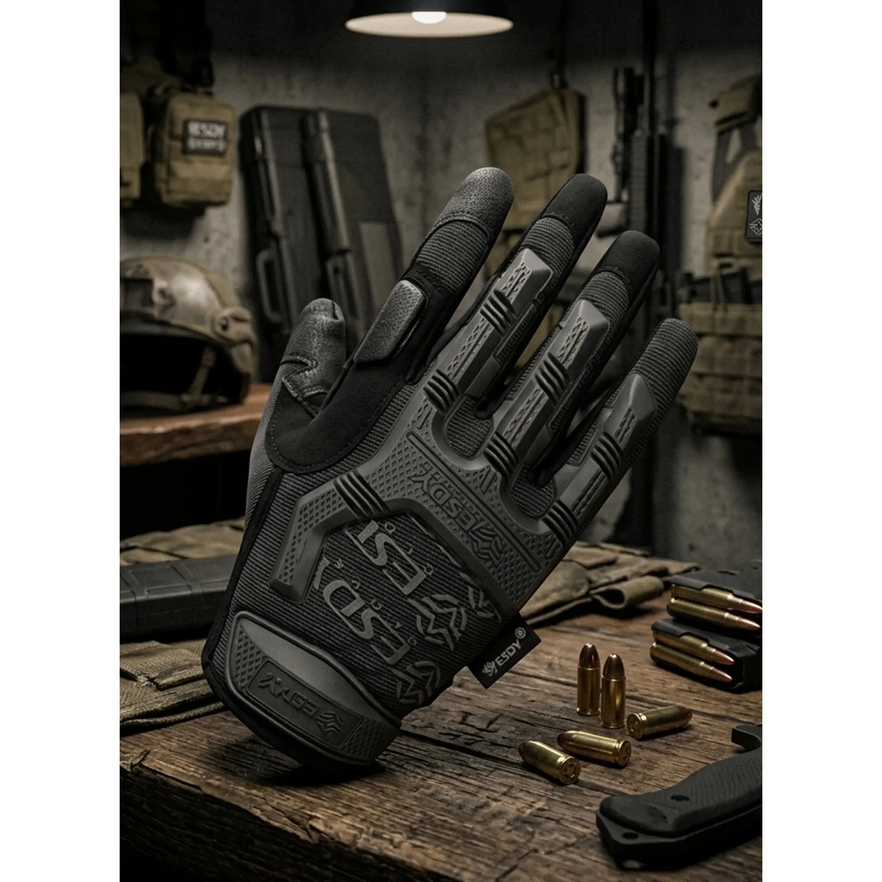 Guantes Tácticos Protección Dedos Nudillos Camping 2