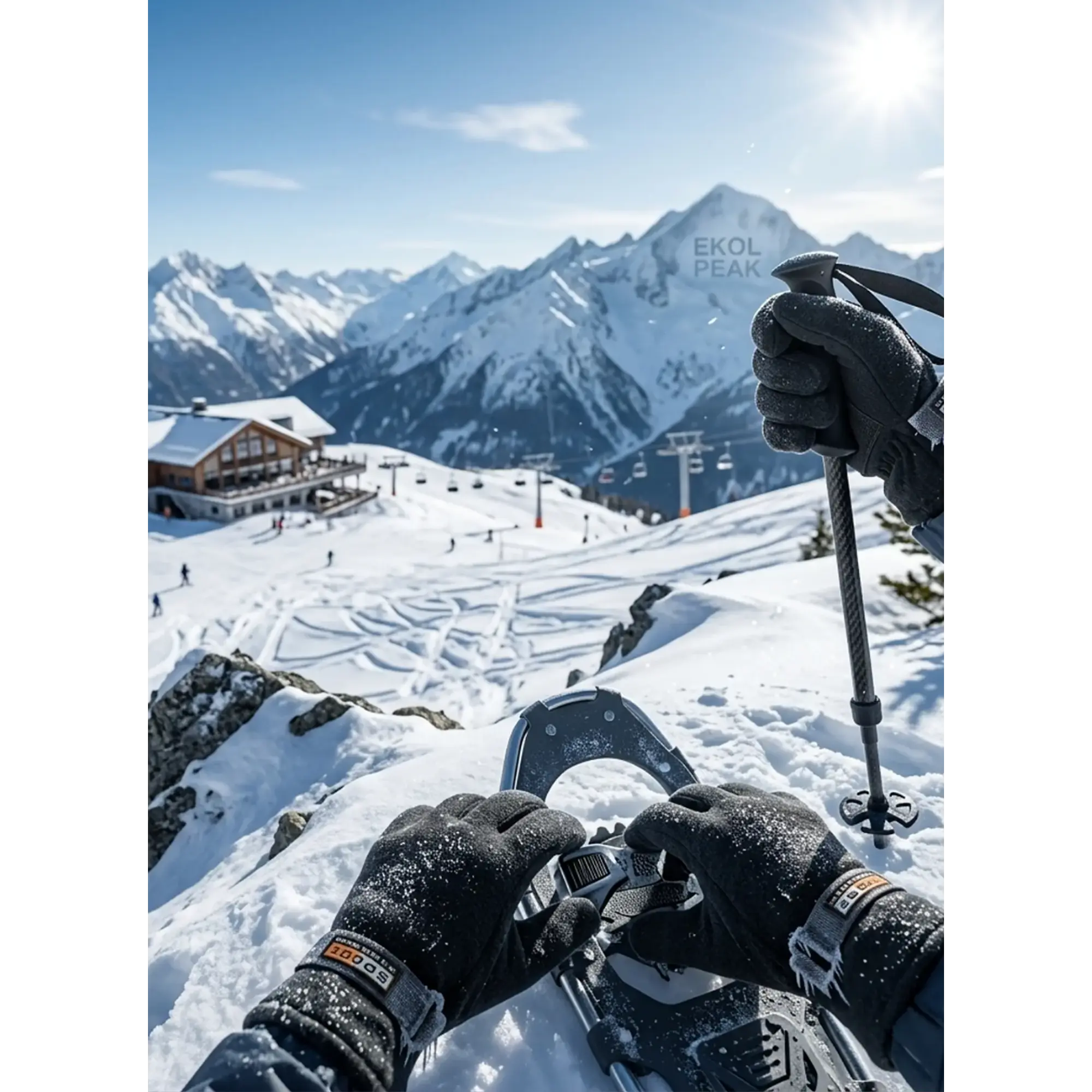 Guantes Forro Polar Ajustable Sport World Blue Estilo Basico 2