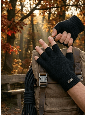 Guante Mitones Lana Térmico Clima Frío Gloves  Sin Dedos
