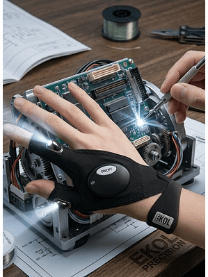 Guante Linterna Led - Bici Caza Pesca 