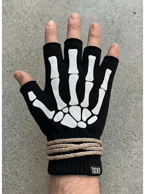 Guante Lana Térmico Modelo esqueleto